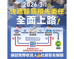 EZWAY跨境包裹預先委任3月1日起全面執行