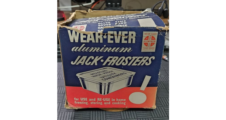 美國ebay - Vintage 60s Lot of 4 One Pint Wear Ever Aluminum Jack Frosters Freezer Storage