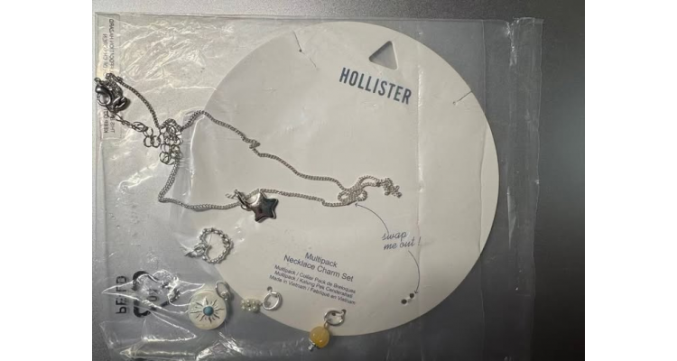 美國Hollister - Women's Silver Interchangeable Charm Necklace 銀色可替換吊飾項鏈