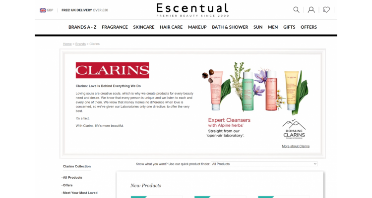 Escentual：Clarins 娇韵诗定价优势！