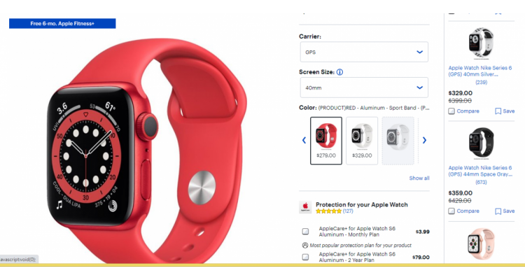 Apple Watch $279(原價$399)