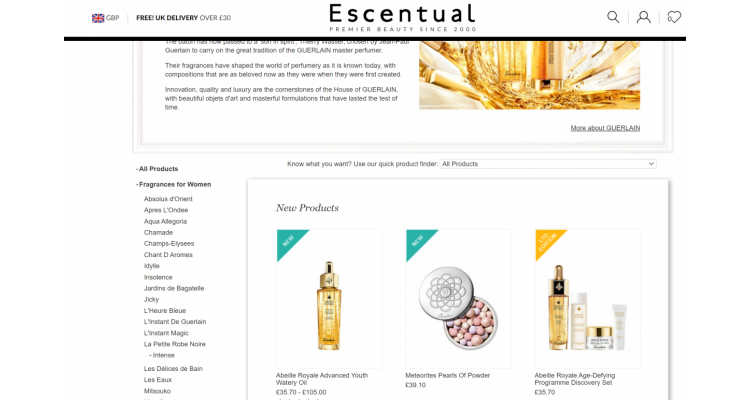 Escentual：GUERLAIN 帝皇蜂姿系列热卖