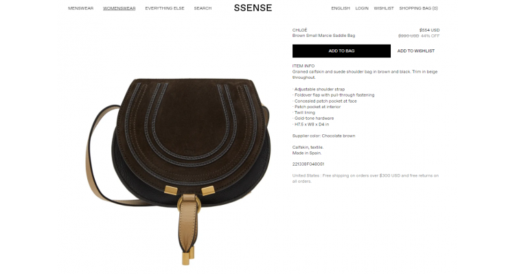 CHLOÉ Brown Small Marcie Saddle 