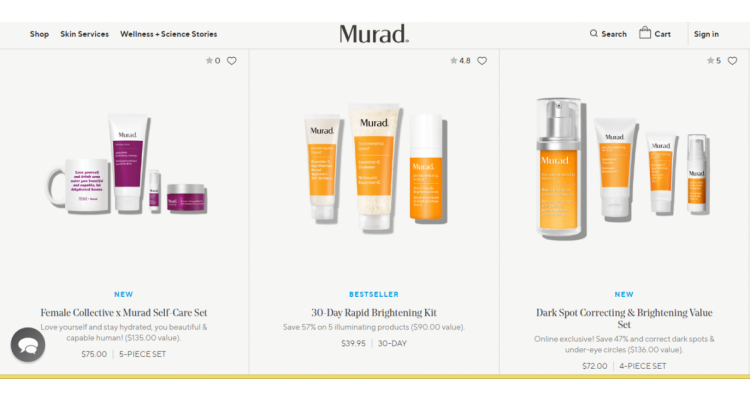 Murad Skin Care 精選護膚套裝相當於低至3折