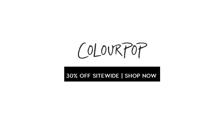 COLOURPOP 30% off