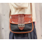 Brighton Black and Brown Crocodile Patterned Crossbody Purse