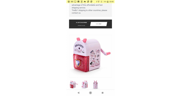 hello kitty pencil sharpener