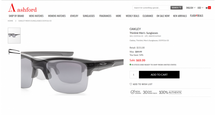 Oakley 欧克利 Thinlink系列 OO9316-03 