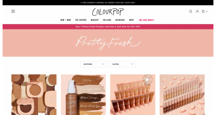 Colourpop "Pretty Fresh"系列優惠