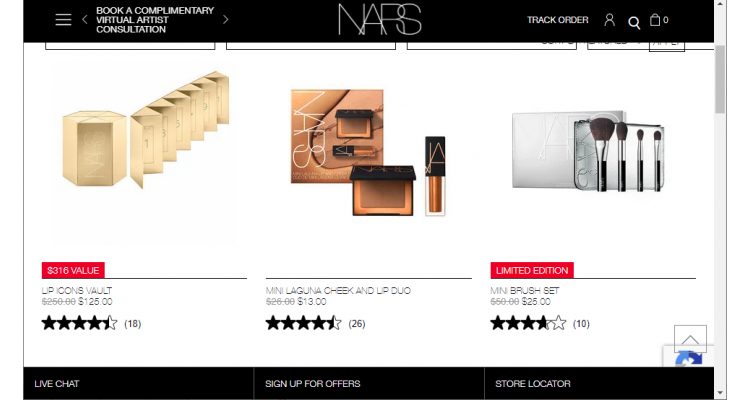 NARS Cosmetics 精選明星彩妝促低至5折