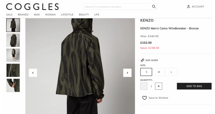 KENZO 凯卓 Camo Windbreaker 男士防风外套