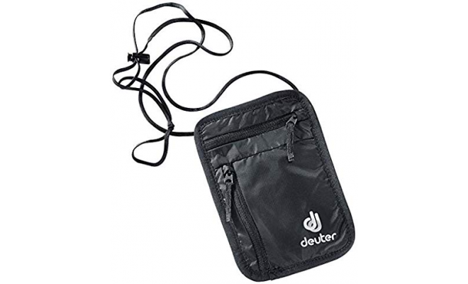 Deuter黑色証件錢包(二間隔，連可調節長度的幼肩帶)
