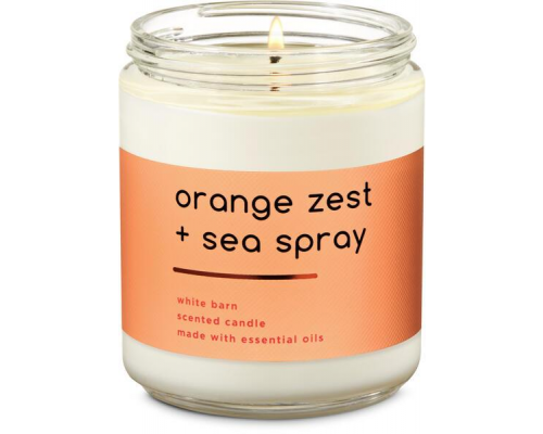 Bath & Body Works單芯Orange zest + sea spray - 鮮榨橙汁，芳香草藥，海浪精油