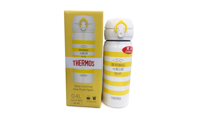 THERMOS 膳魔師保溫瓶黃色條紋 JNL-403-YBD 400ml