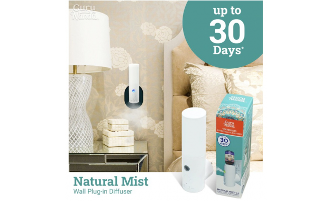 GuruNanda Wall Plug-In Diffuser - White - 0.33 fl oz 白色壁掛式擴散器