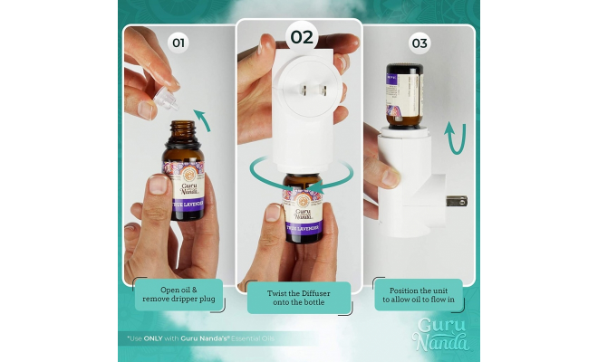 GuruNanda Wall Plug-In Diffuser - White - 0.33 fl oz 白色壁掛式擴散器