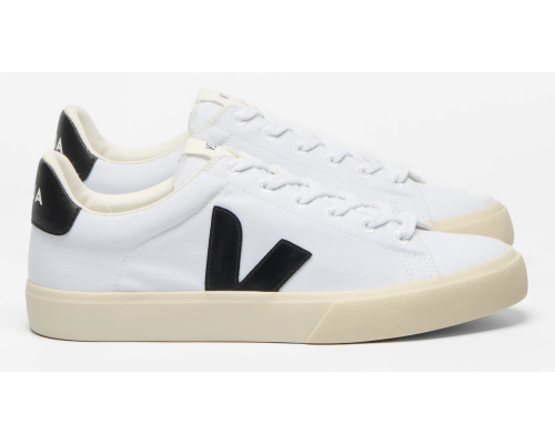 VEJA- CAMPO CANVAS WHITE BLACK [平行進口]